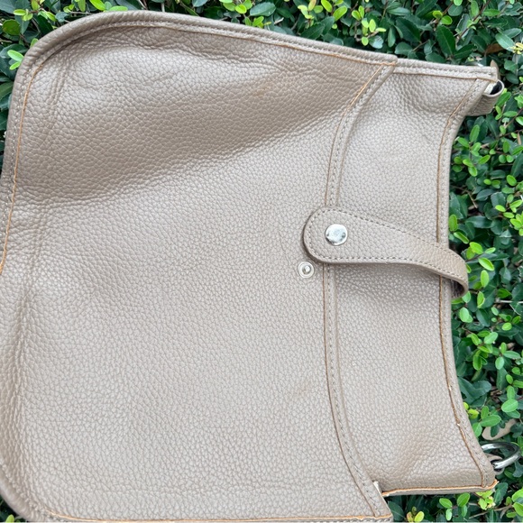 Taupe Leather Shoulder Bag - Picture 2 of 6